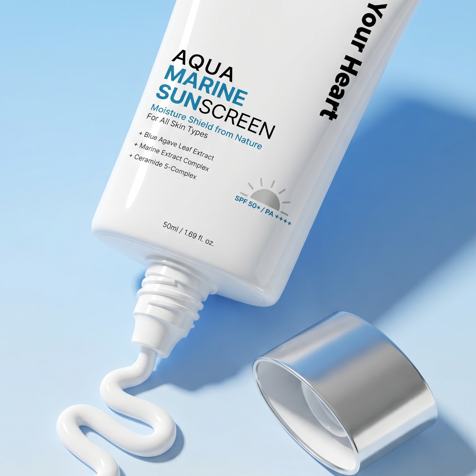 In Your Heart Aqua Marine Sunscreen texture