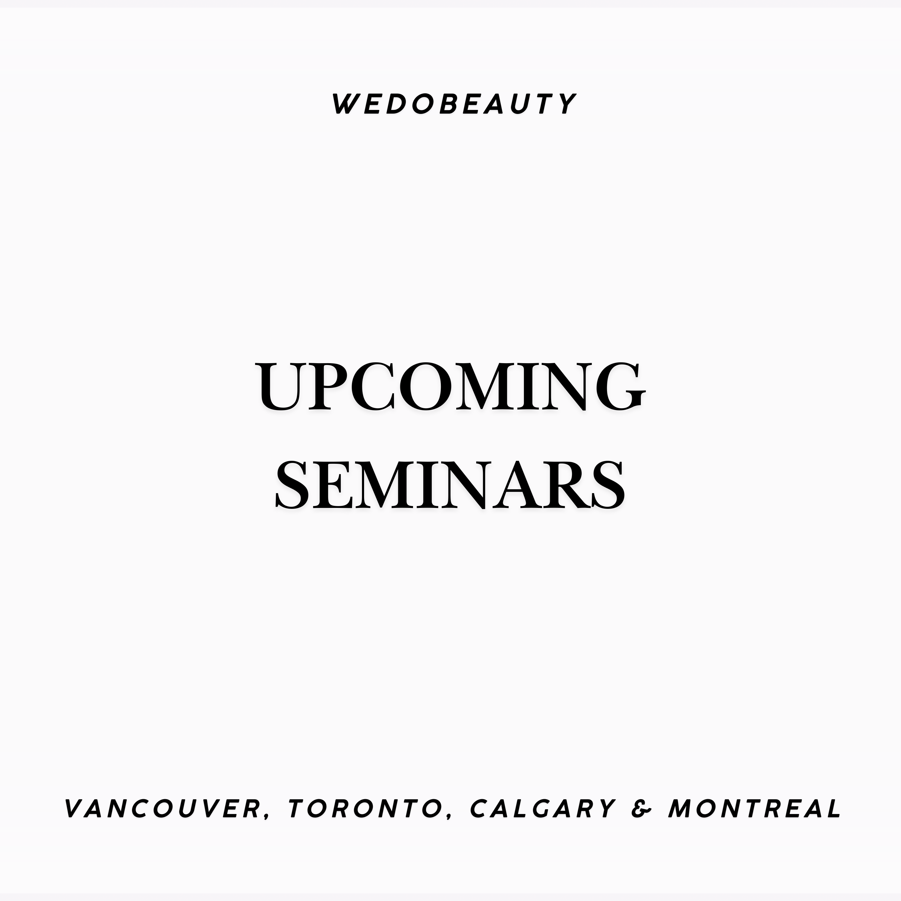 Upcoming Seminar Events