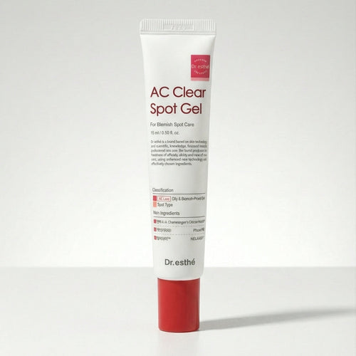 Tube of Dr. Esthel AC Clear Spot Gel on a white background