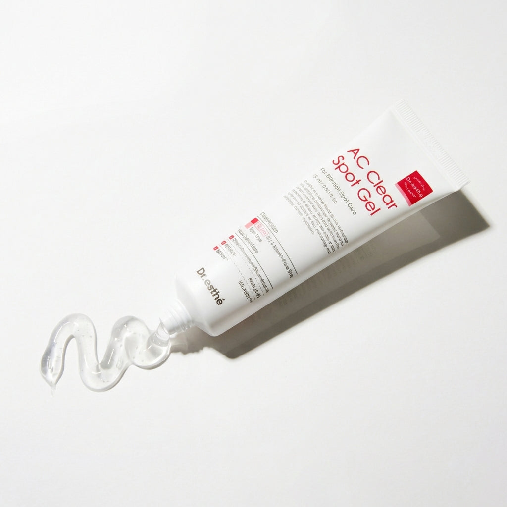 Tube of AC Clear Soothing Gel with a white background