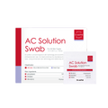 Packaging for Dr Esthe AC Solution Swab, displaying the product name and quantity, with additional text and branding.