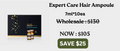 Expert Care Hair Ampoule packaging with pricing and discount information on a white background