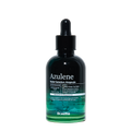 A bottle of Azulene Relief Ampoule with a dropper, primarily dark green in color with white and lighter green text detailing the product information.