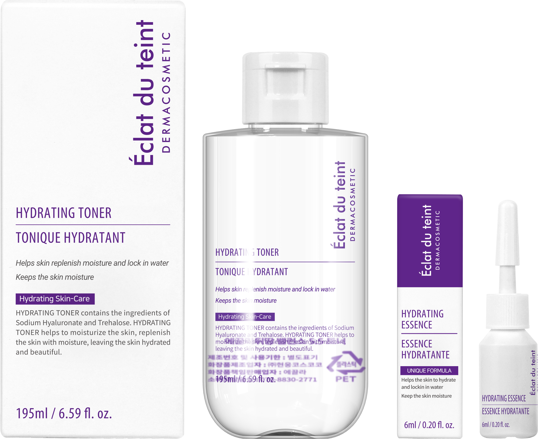 Éclat du teint Hydrating toner set 195 ml (PRO)