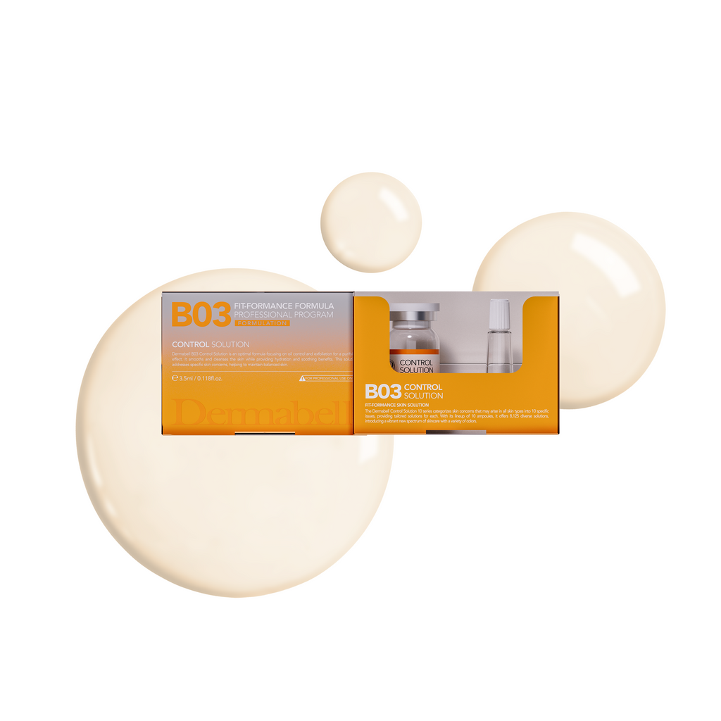 BO3 skincare product packaging with cream-like substance on a white background