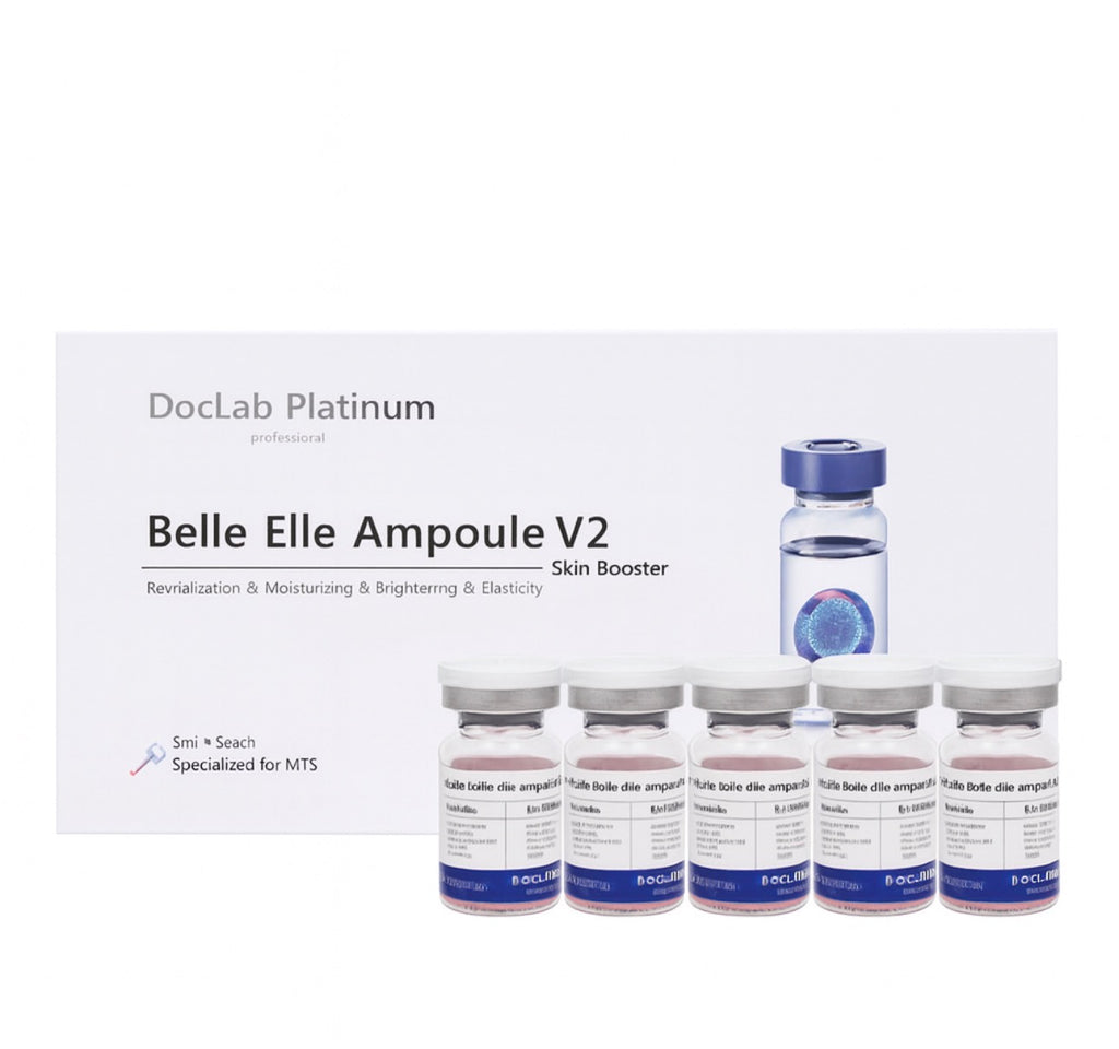 DocLab Platinum Belle Elle Ampoule V2 skin booster set on a white background
