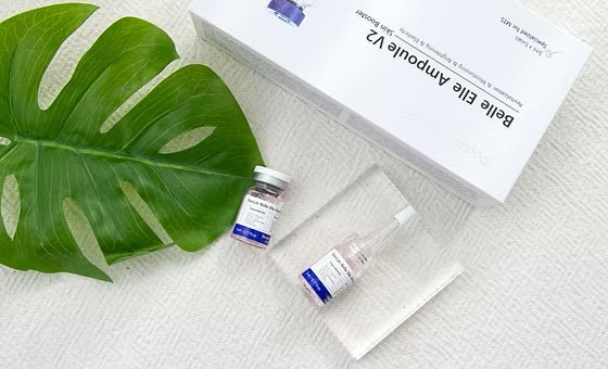 Doclab Belle elle microneedling ampoules leaf white background