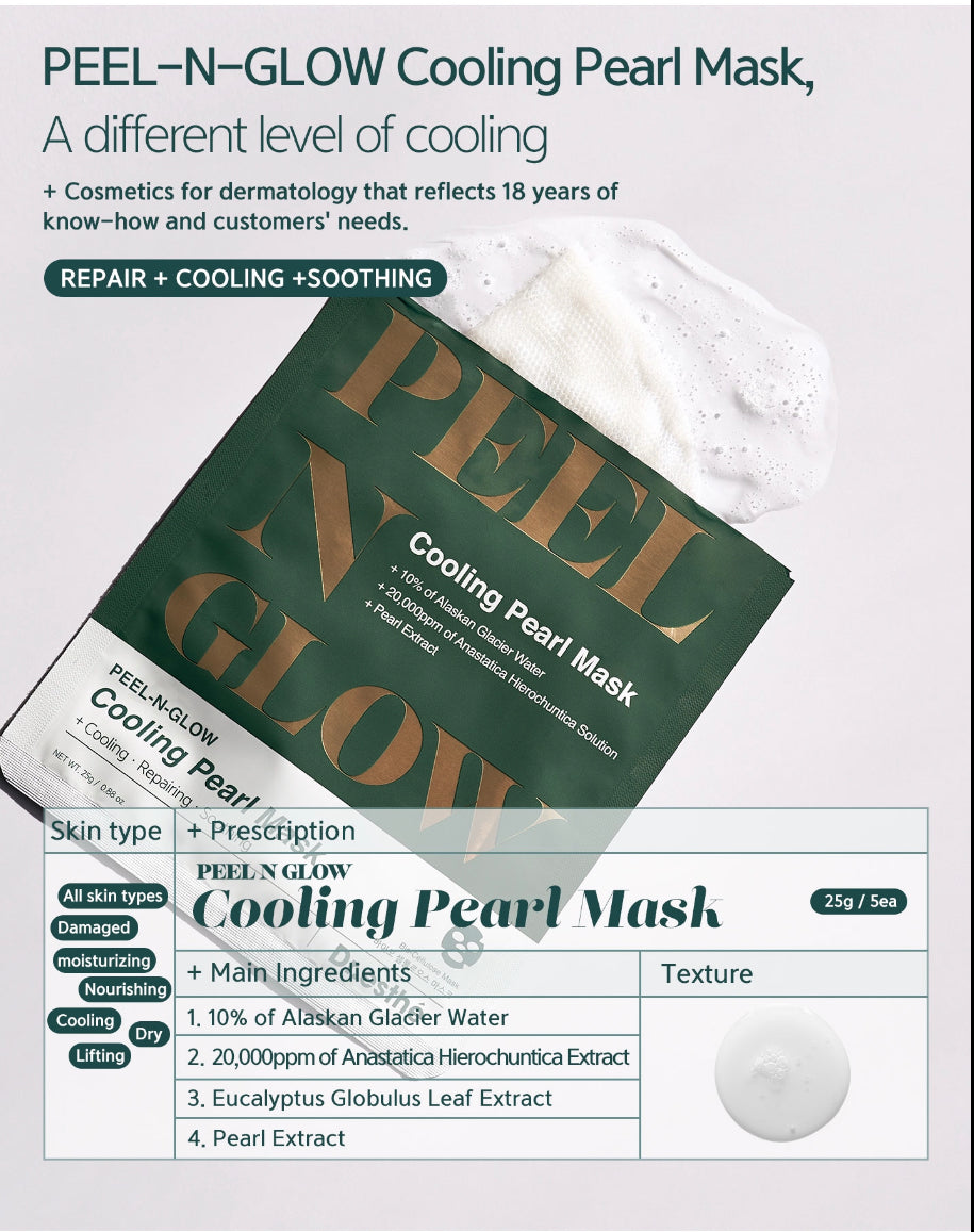 Dr. Esthe Peel N Glow Cooling Pearl Mask (5 pcs)