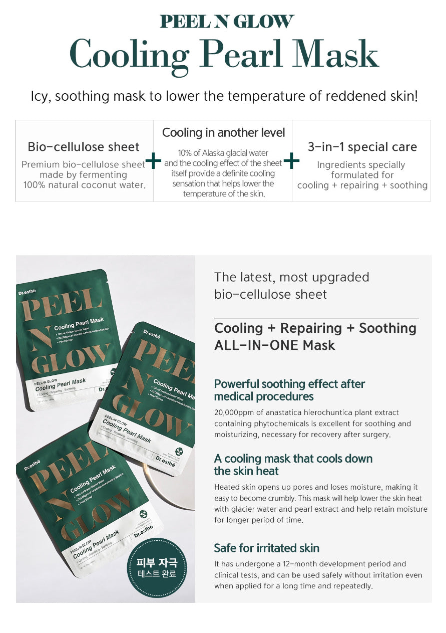 Dr. Esthe Peel N Glow Cooling Pearl Mask (5 pcs)