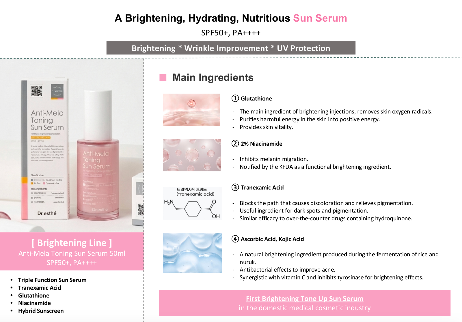 Dr. esthe Anti-Mela Toning Sun Serum