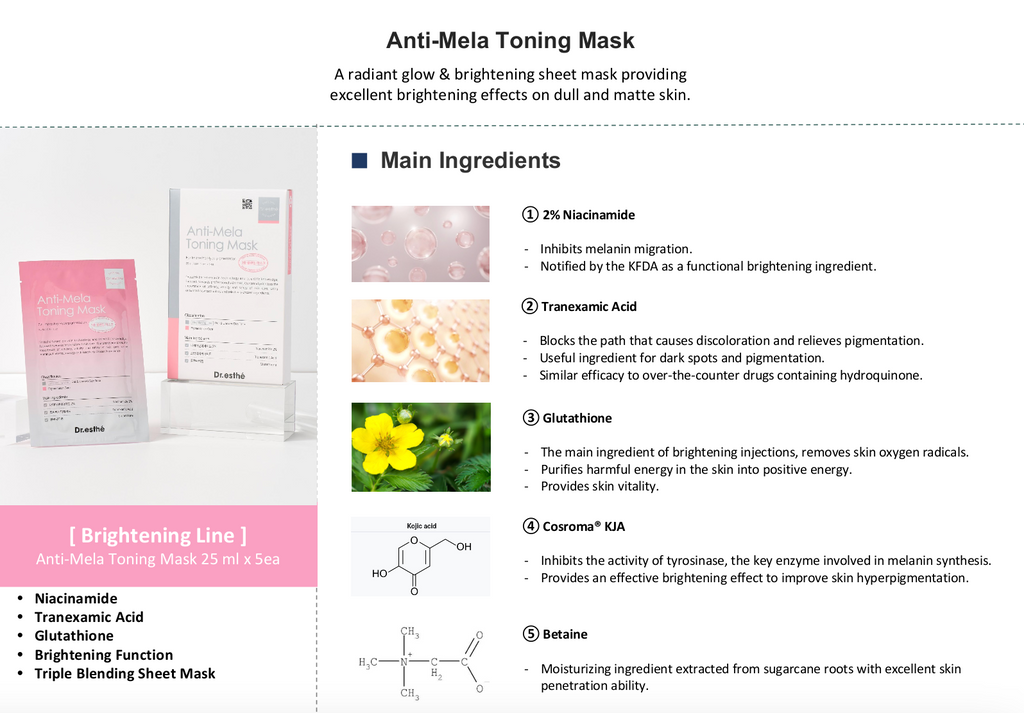 Dr. esthe Anti-Mela Toning Mask