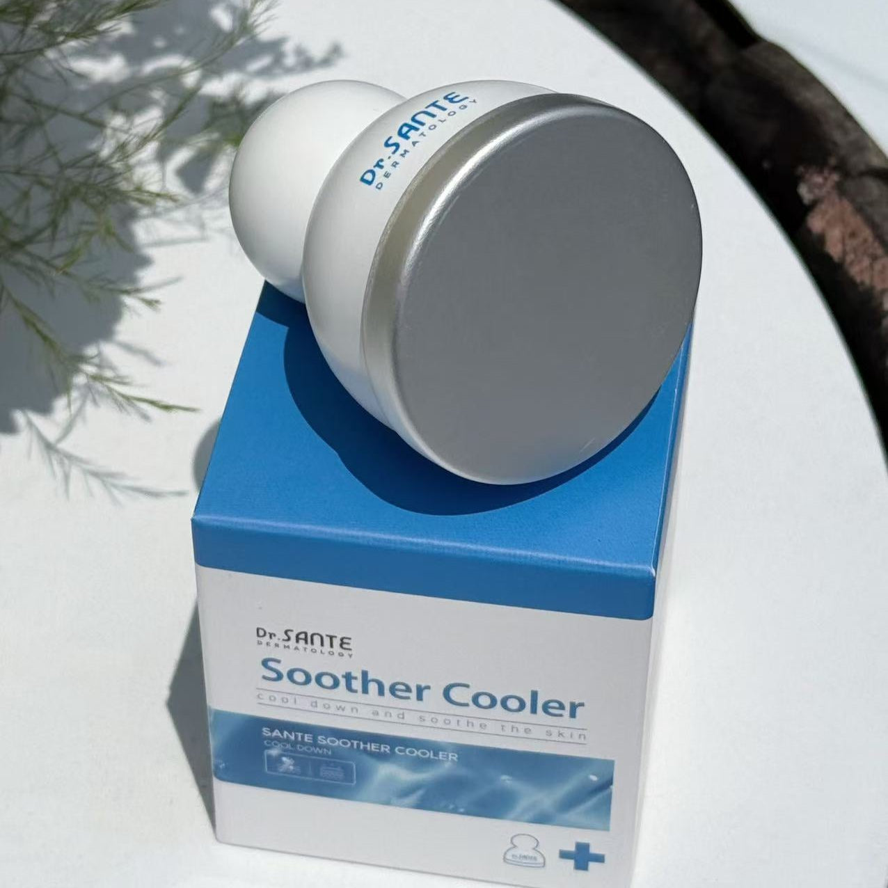 Dr. Sante Soother Cooler on its packaging with flowers in the background