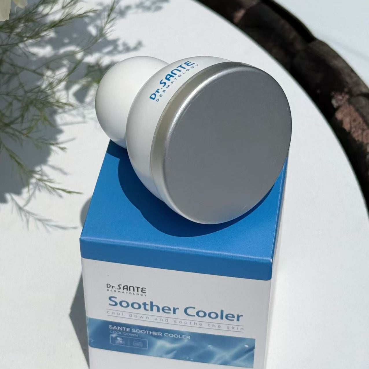 Dr. Sante Soother Cooler on its packaging with flowers in the background