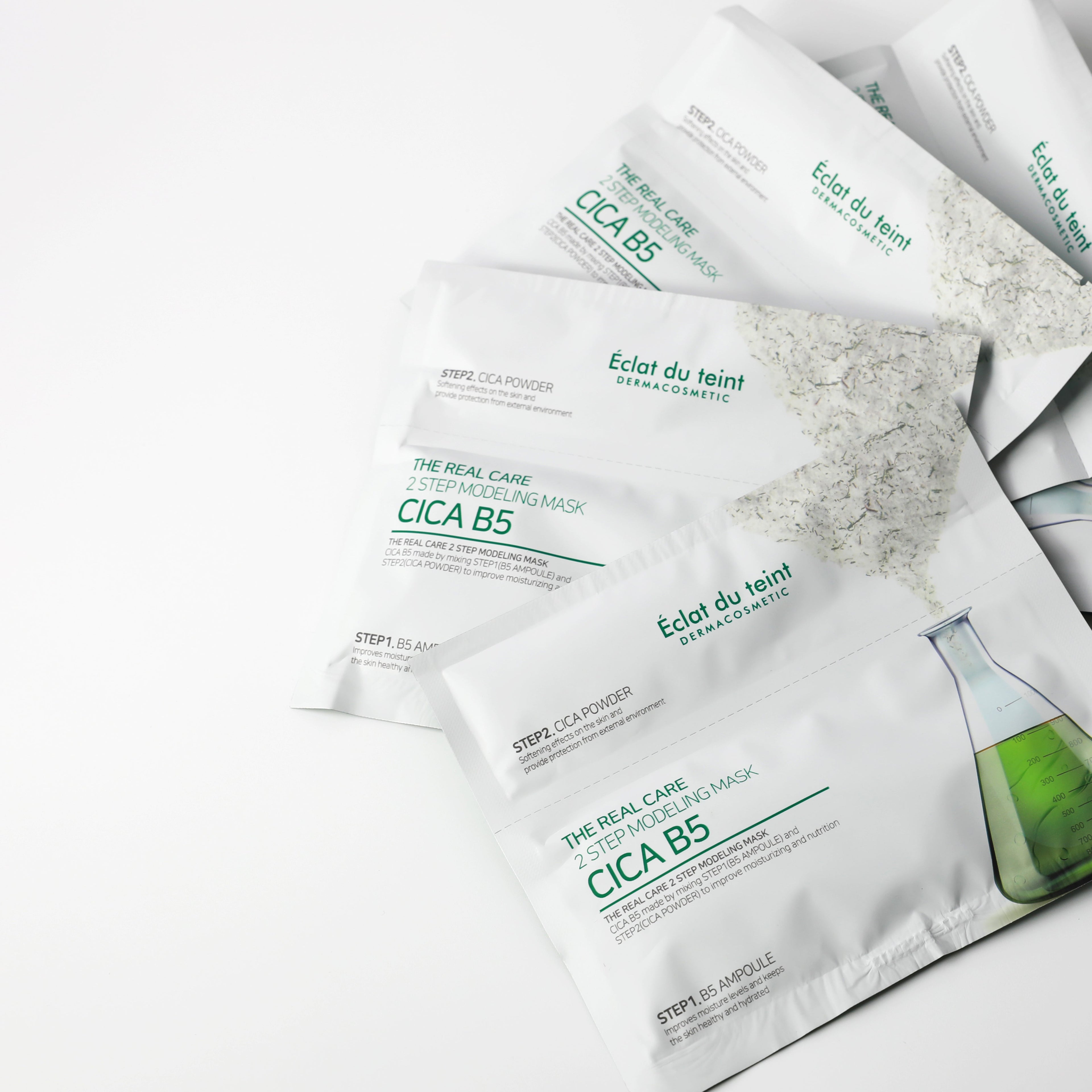 Éclat du teint The Real Care 2 Step CICA B5 Modeling mask 5 pcs